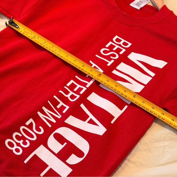 Like New‼️UO Urban Sophistication Future Vintage Crew Neck Sweatshirt, Red, Sz S - Picture 13 of 15